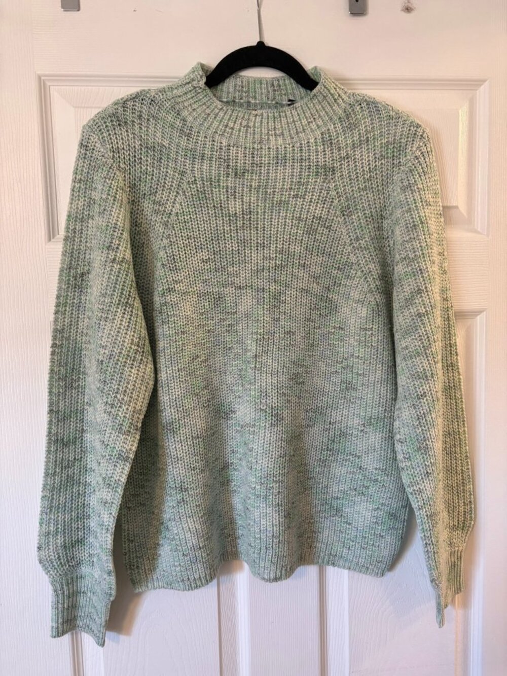 Vero Moda Marled Raglan Sleeve Mock Neck Pullover Sweater XL